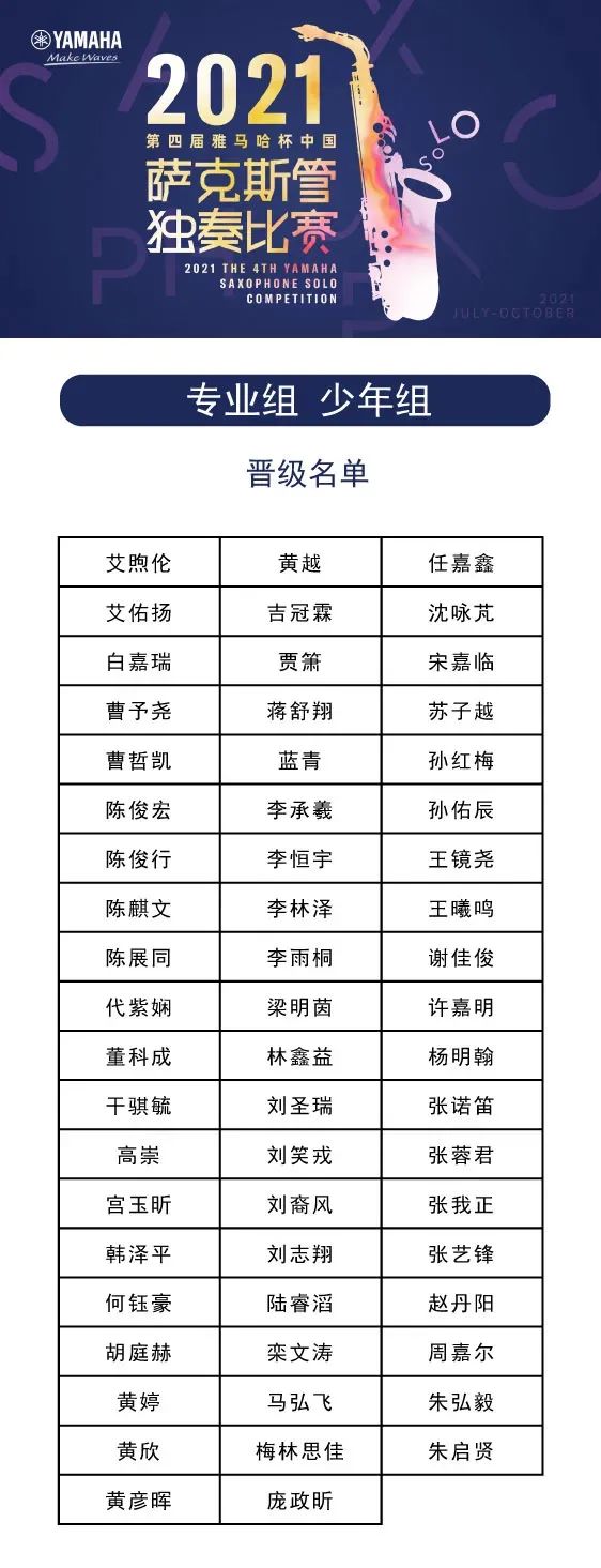 第四届“环球360杯”（中国）萨克斯管独奏比赛——决赛名单公布，决赛报名通道开启！